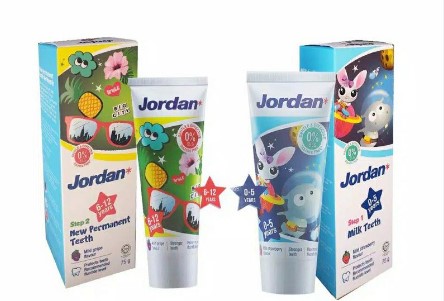 Pasta gigi bayi merk Jordan Kids Toothpaste